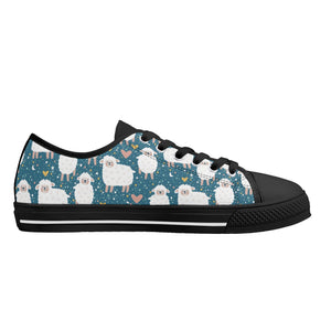 Sheep Women's Low Top Canvas Shoes