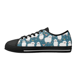 Sheep Women's Low Top Canvas Shoes