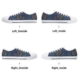 Turtle Women's Low Top Canvas Shoes