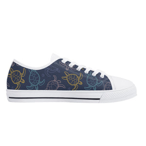 Turtle Women's Low Top Canvas Shoes