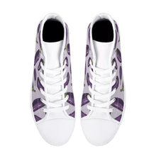 Eggplant Womens Rubber High Top Canvas Shoes