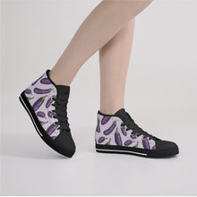 Eggplant Womens Rubber High Top Canvas Shoes