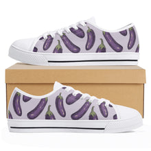 Eggplant Womens Rubber Low Top Canvas Shoes