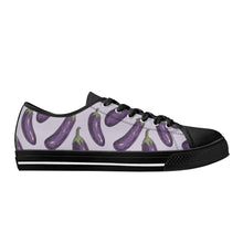 Eggplant Womens Rubber Low Top Canvas Shoes