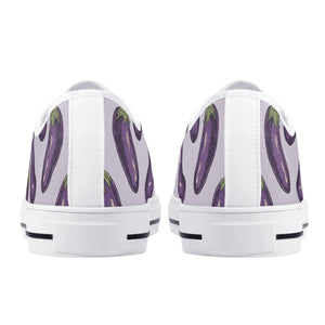 Eggplant Womens Rubber Low Top Canvas Shoes