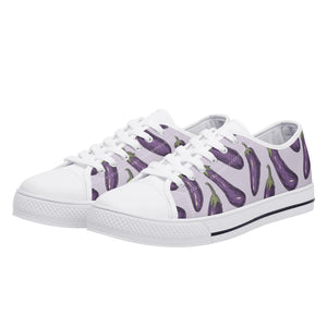 Eggplant Womens Rubber Low Top Canvas Shoes