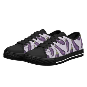 Eggplant Womens Rubber Low Top Canvas Shoes