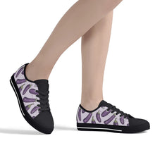 Eggplant Womens Rubber Low Top Canvas Shoes