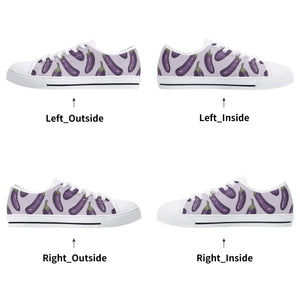 Eggplant Womens Rubber Low Top Canvas Shoes