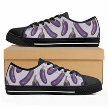 Eggplant Womens Rubber Low Top Canvas Shoes