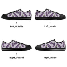 Eggplant Womens Rubber Low Top Canvas Shoes