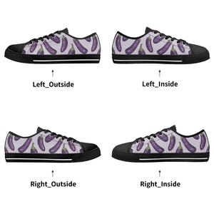 Eggplant Womens Rubber Low Top Canvas Shoes