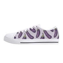 Eggplant Womens Rubber Low Top Canvas Shoes