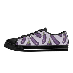 Eggplant Womens Rubber Low Top Canvas Shoes