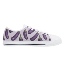 Eggplant Womens Rubber Low Top Canvas Shoes