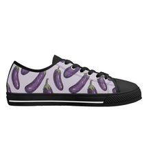 Eggplant Womens Rubber Low Top Canvas Shoes