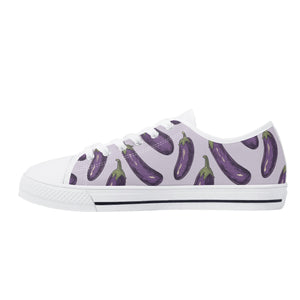 Eggplant Womens Rubber Low Top Canvas Shoes