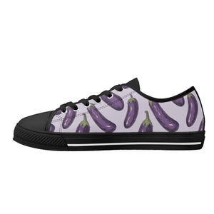 Eggplant Womens Rubber Low Top Canvas Shoes