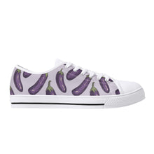 Eggplant Womens Rubber Low Top Canvas Shoes