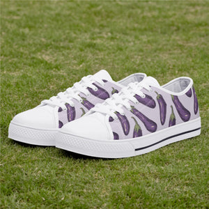 Eggplant Womens Rubber Low Top Canvas Shoes