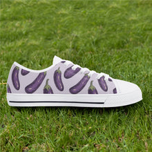 Eggplant Womens Rubber Low Top Canvas Shoes