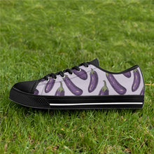 Eggplant Womens Rubber Low Top Canvas Shoes