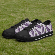 Eggplant Womens Rubber Low Top Canvas Shoes