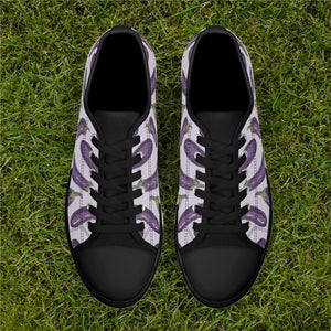 Eggplant Womens Rubber Low Top Canvas Shoes